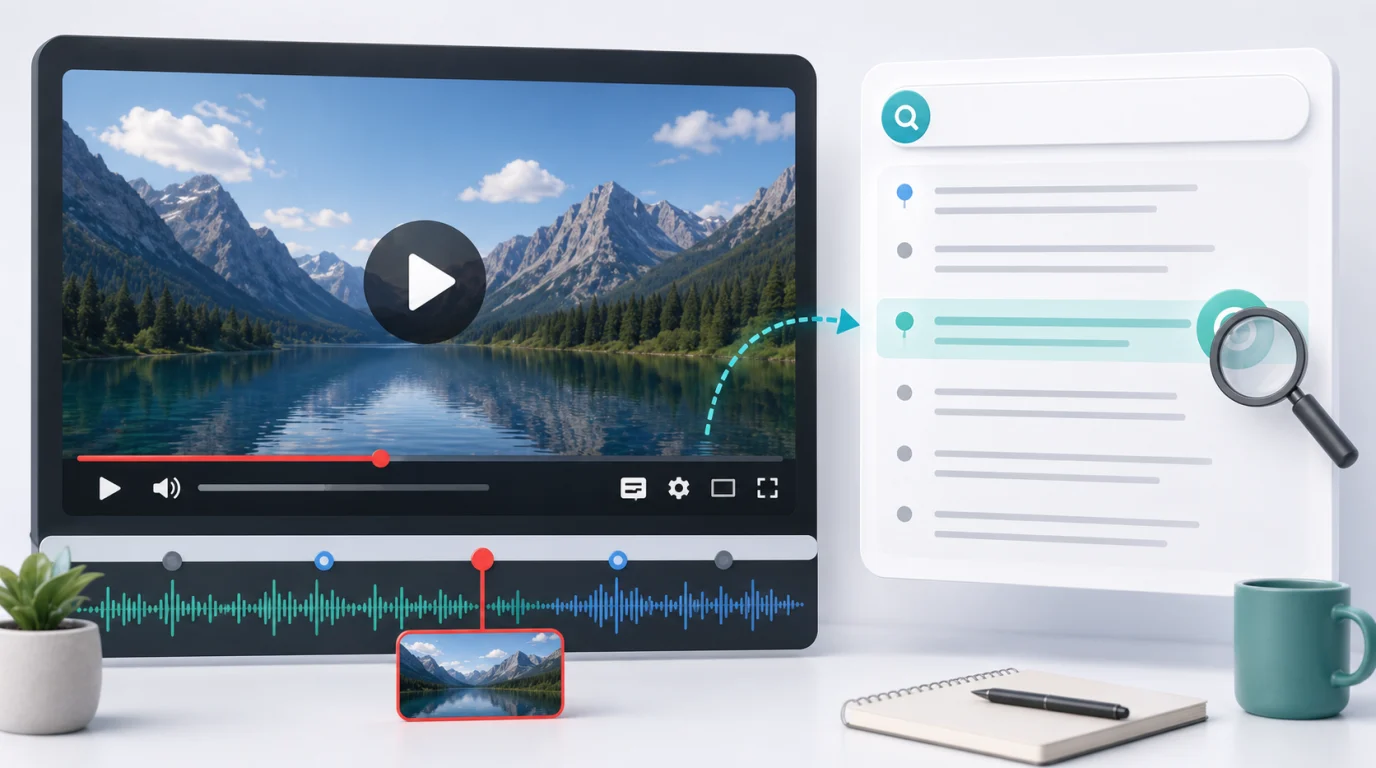 How to find a section in YouTube video with just a text