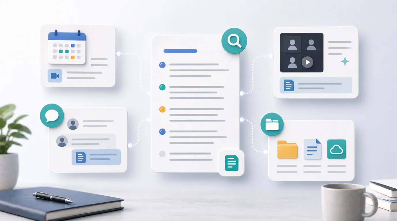 Where can I find the transcript of a Teams meeting?