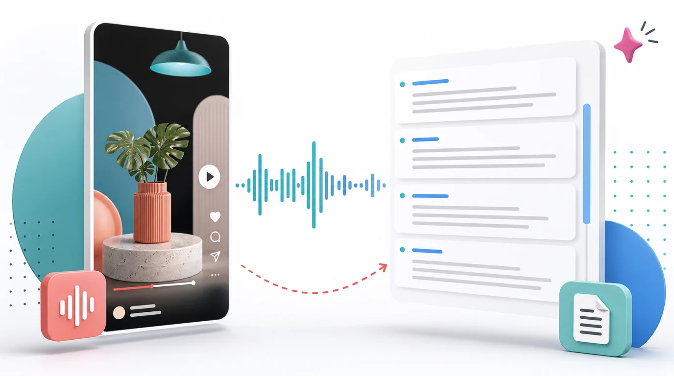 How to get transcript from Instagram Reels