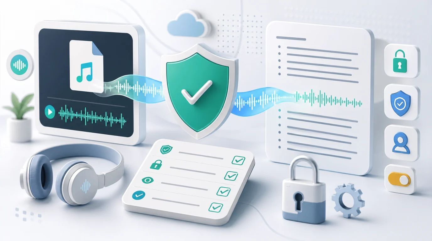 What safe free websites can I use to transcribe audio to text?