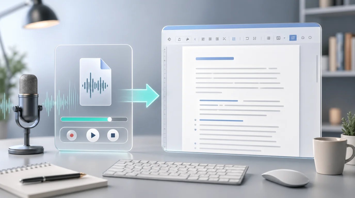 How to use Word to convert audio to text